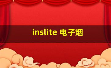 inslite 电子烟